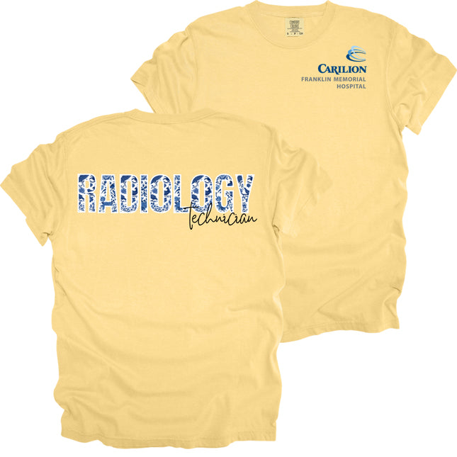 Carilion Clinic Floral Radiology Technician - Comfort Colors T-Shirt