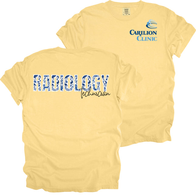 Carilion Clinic Floral Radiology Technician - Comfort Colors T-Shirt