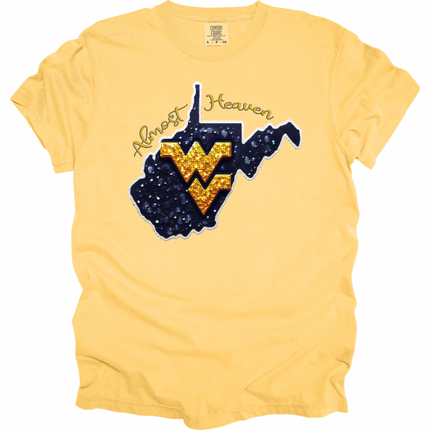 West Virginia Almost Heaven - Comfort Colors Apparel