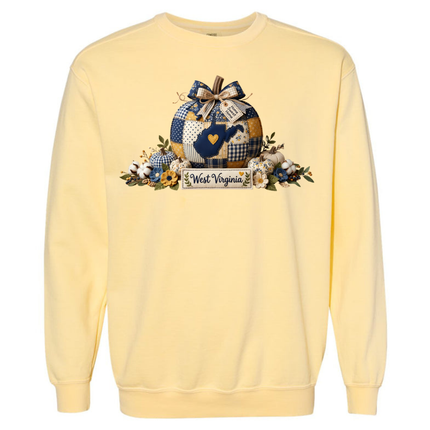 Quilted Fall WV Pumpkin- Comfort Colors Apparel