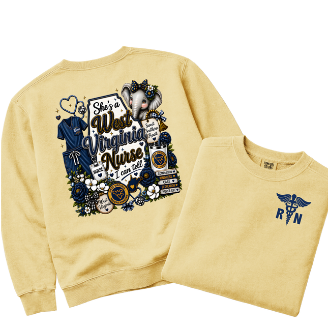 WV Nurse  - Comfort Colors Apparel