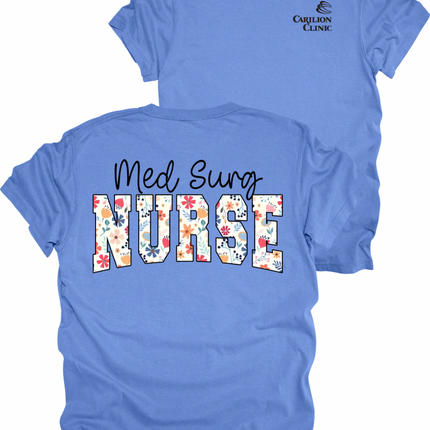 Carilion Clinic MedSurg Floral- Comfort Colors T-Shirt