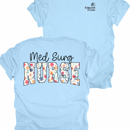 Carilion Clinic MedSurg Floral- Comfort Colors T-Shirt