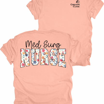 Carilion Clinic MedSurg Floral- Comfort Colors T-Shirt