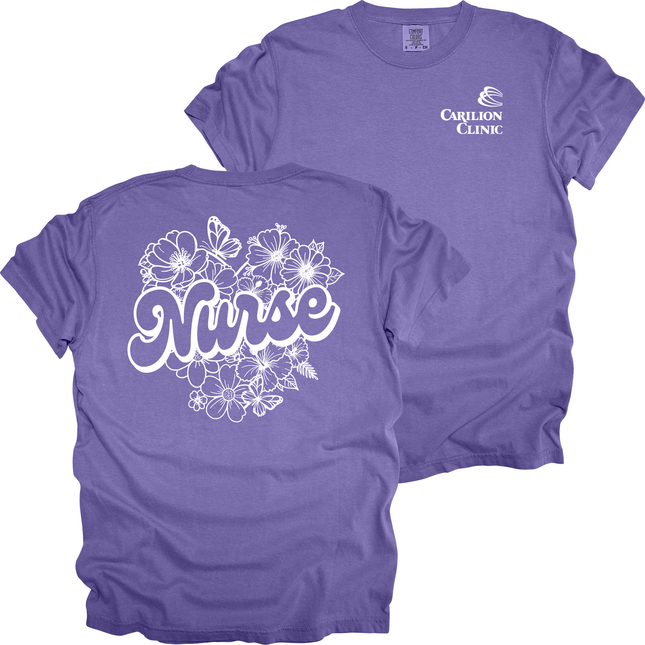 Carilion Clinic Sketched Nurse - Comfort Colors T-Shirt