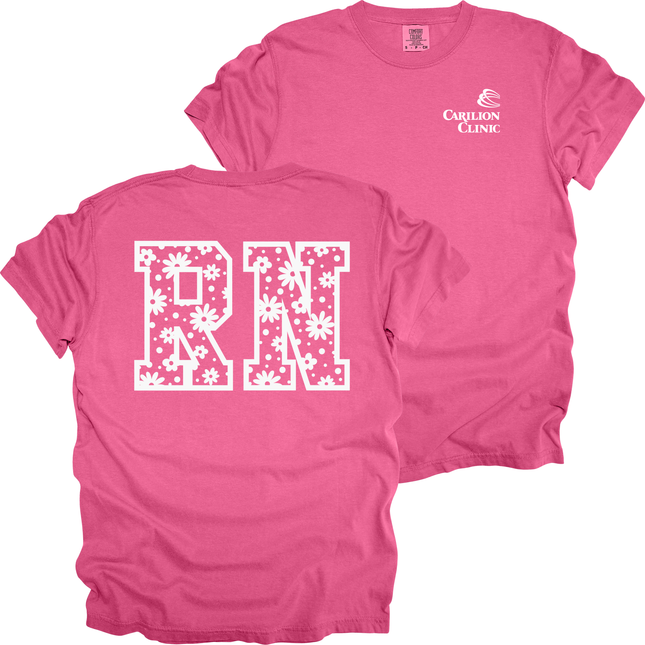 Carilion Clinic White Daisy RN - Comfort Colors T-Shirt