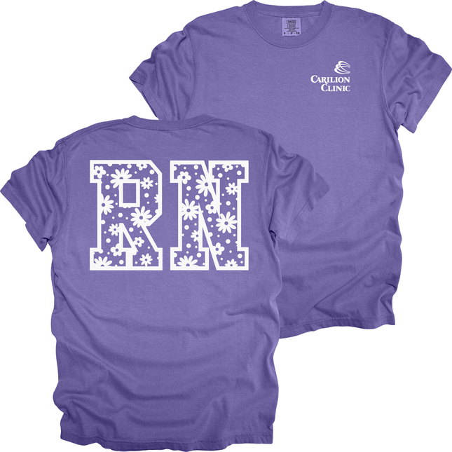 Carilion Clinic White Daisy RN - Comfort Colors T-Shirt
