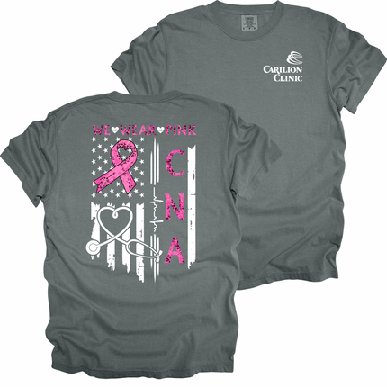Carilion Clinic  Breast Cancer Flag per Title - Comfort Colors T-Shirt