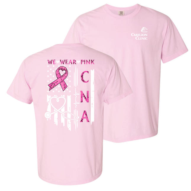 Carilion Clinic  Breast Cancer Flag per Title - Comfort Colors T-Shirt