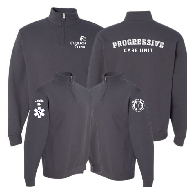 Carilion Clinic Specialty Department - Charcoal Jerzees Quarter Zip Sweatshirt