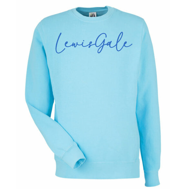 Embroidered LEWISGALE Cursive Writing Sweatshirts
