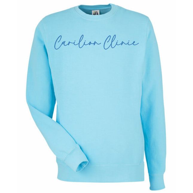 Embroidered Carilion Clinic cursive  writing Sweatshirts