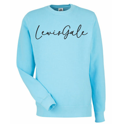 Embroidered LEWISGALE Cursive Writing Sweatshirts