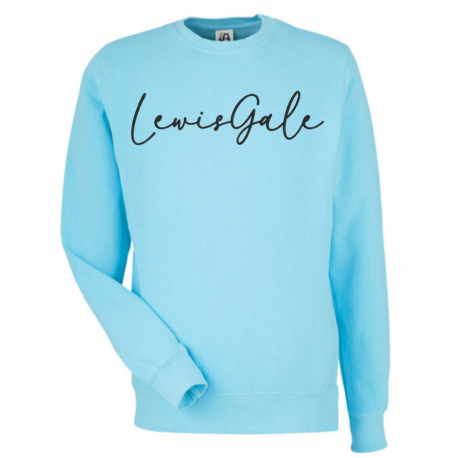 Embroidered LEWISGALE Cursive Writing Sweatshirts