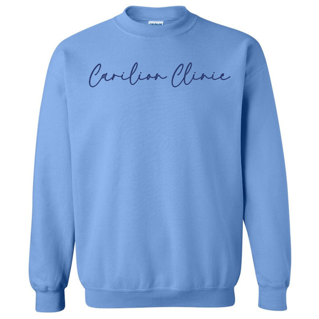 Embroidered Carilion Clinic cursive  writing Sweatshirts