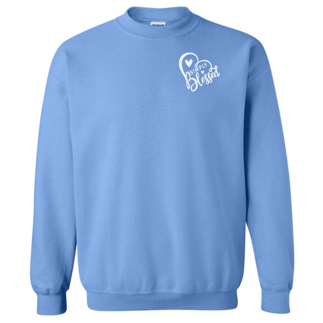 Simply Blessed Embroidered Pocket - Sweatshirt
