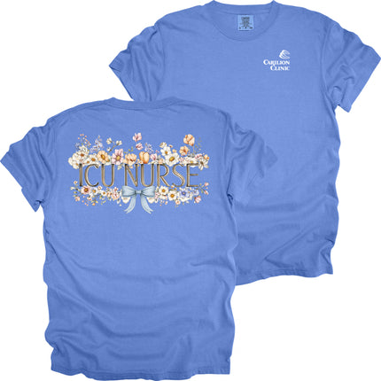 Carilion Clinic Spring Floral Nurse - Comfort Colors T-Shirt
