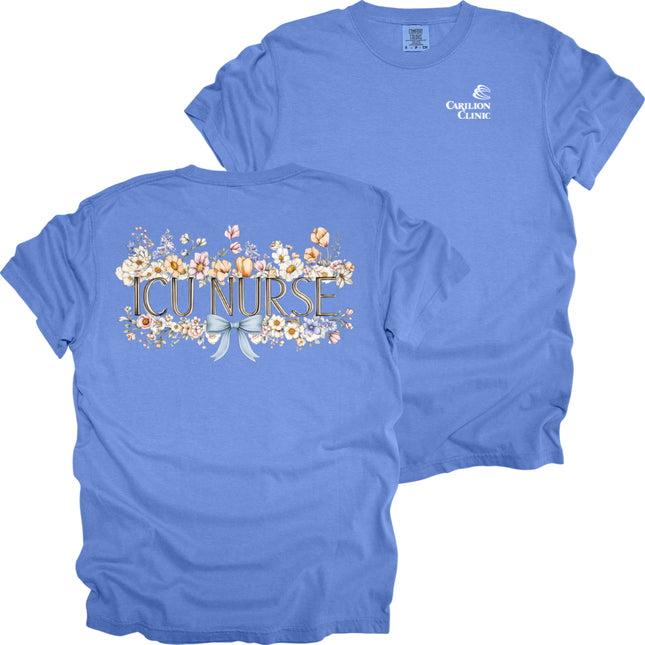 Carilion Clinic Spring Floral Nurse - Comfort Colors T-Shirt