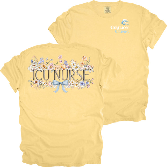 Carilion Clinic Spring Floral Nurse - Comfort Colors T-Shirt