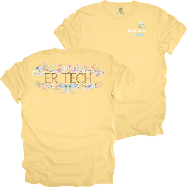 Carilion Clinic Spring Floral ER Tech - Comfort Colors T-Shirt