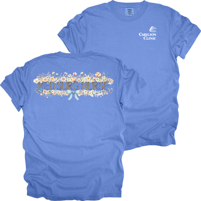 Carilion Clinic Spring Floral Nurse - Comfort Colors T-Shirt