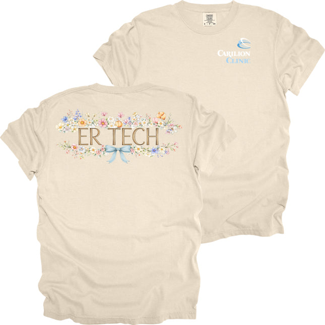 Carilion Clinic Spring Floral ER Tech - Comfort Colors T-Shirt