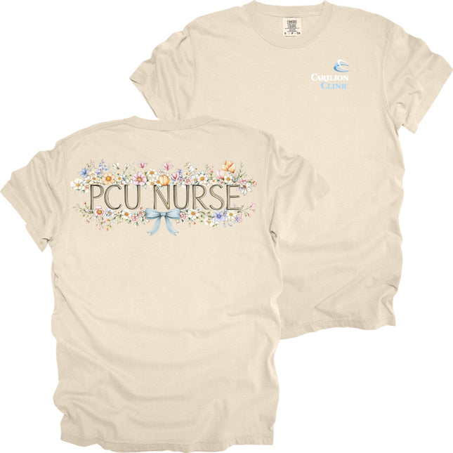 Carilion Clinic Spring Floral Nurse - Comfort Colors T-Shirt