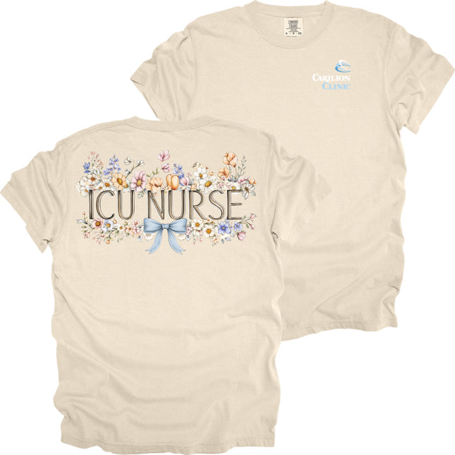 Carilion Clinic Spring Floral Nurse - Comfort Colors T-Shirt