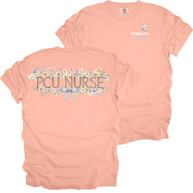 Carilion Clinic Spring Floral Nurse - Comfort Colors T-Shirt