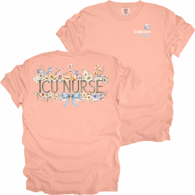 Carilion Clinic Spring Floral Nurse - Comfort Colors T-Shirt