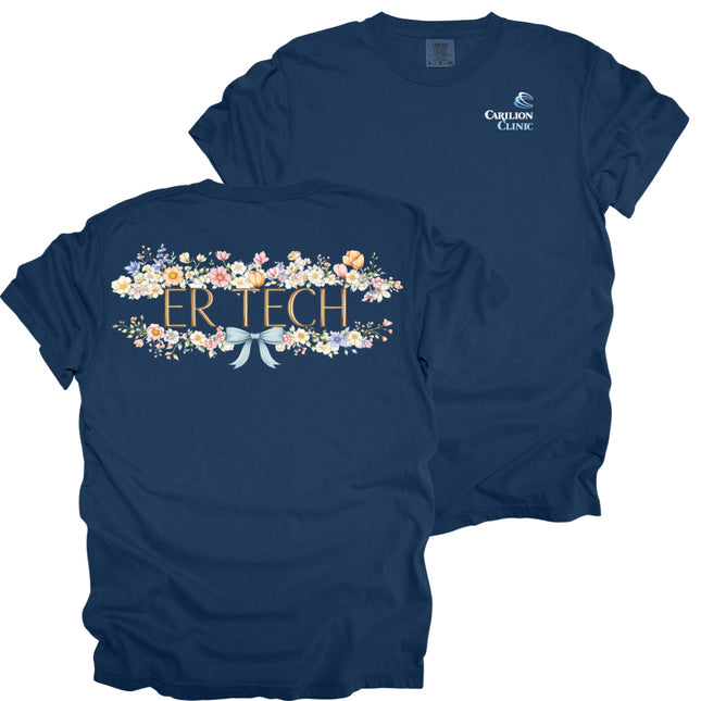Carilion Clinic Spring Floral ER Tech - Comfort Colors T-Shirt