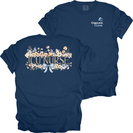 Carilion Clinic Spring Floral Nurse - Comfort Colors T-Shirt