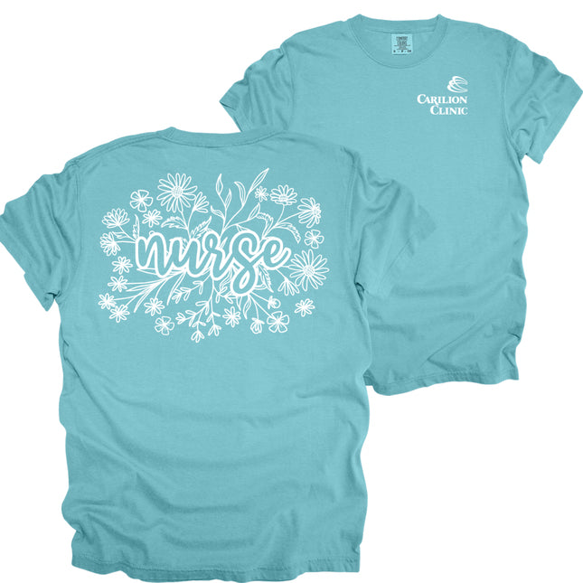 Carilion Clinic Floral Wildflower Nurse - Comfort Colors T-Shirt