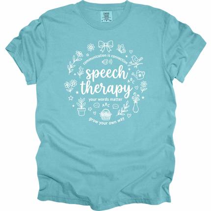 Speech Therapy Communication is Connection - Comfort Colors Apparel