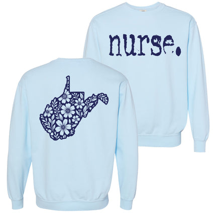 Typewriter Nurse with West Virginia State on back - Comfort Colors