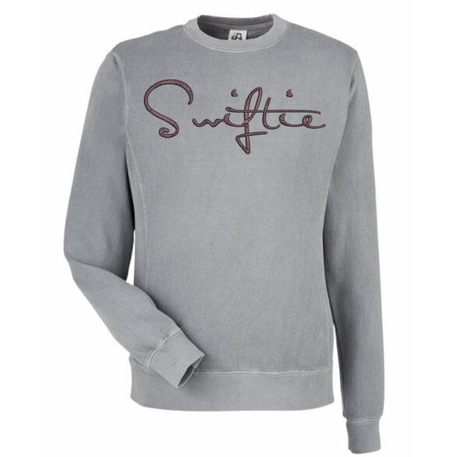 Embroidered SWIFTIE Cursive Writing Sweatshirts