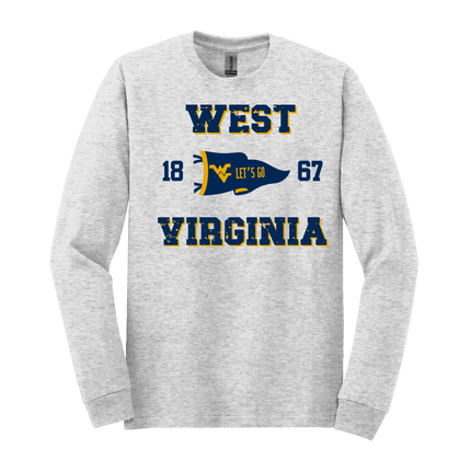 Let's Go WVU Pennant Flag - Gildan Series