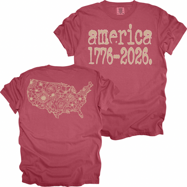 Two sided Americana print - Comfort Colors T-Shirt