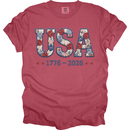 USA Floral- Comfort Colors Apparel