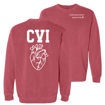 Carilion Clinic CVI and Heart on Back - Comfort Colors Apparel
