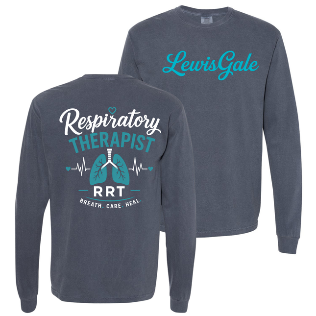 LewisGale Cursive Respiratory Therapy - Comfort Colors Apparel
