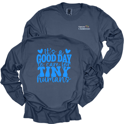Carilion Children's A good Day for Tiny Humans - Comfort Colors Apparel