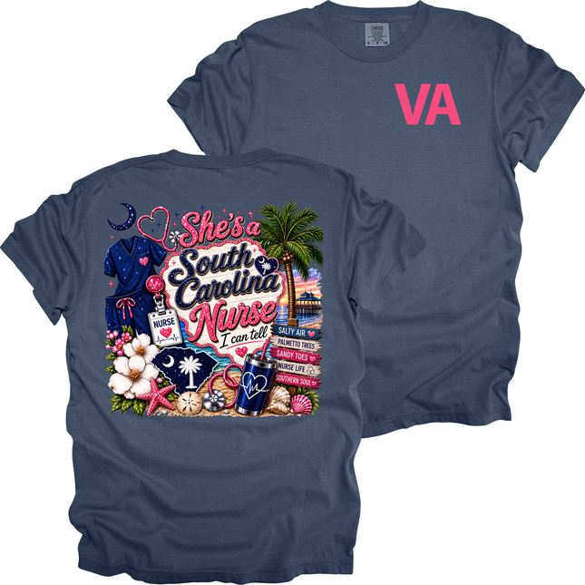 She's A South Carolina Nurse - Comfort Colors T-Shirt
