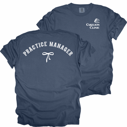 Carilion Clinic Practice Manager Bow - Comfort Colors T-Shirt