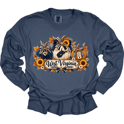 West Virginia 3 Fall Pumpkins- Comfort Colors and Gildan