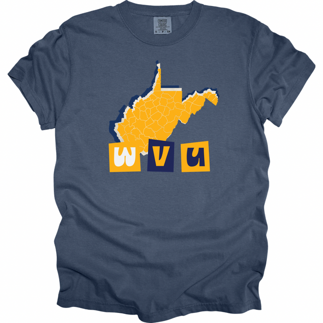 WVU 5 - Comfort Colors Apparel