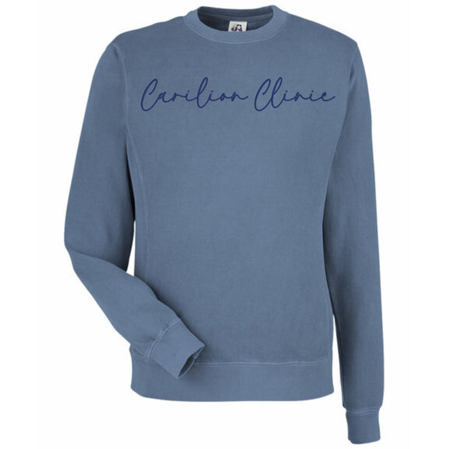 Embroidered Carilion Clinic cursive  writing Sweatshirts