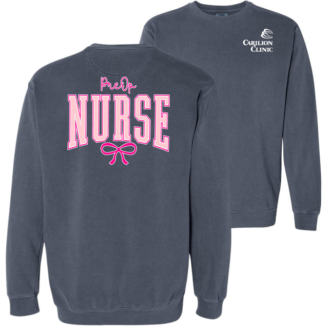 Carilion Clinic Pink Nurse with Bow - Comfort Colors