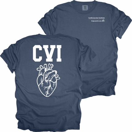 Carilion Clinic CVI and Heart on Back - Comfort Colors Apparel