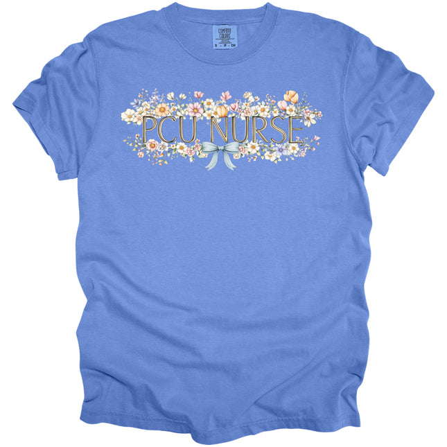 Spring Floral Nurse - Comfort Colors T-Shirt